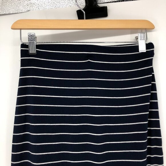 Dynamite navy white striped pencil skirt with  twist XS - Picture 8 of 12